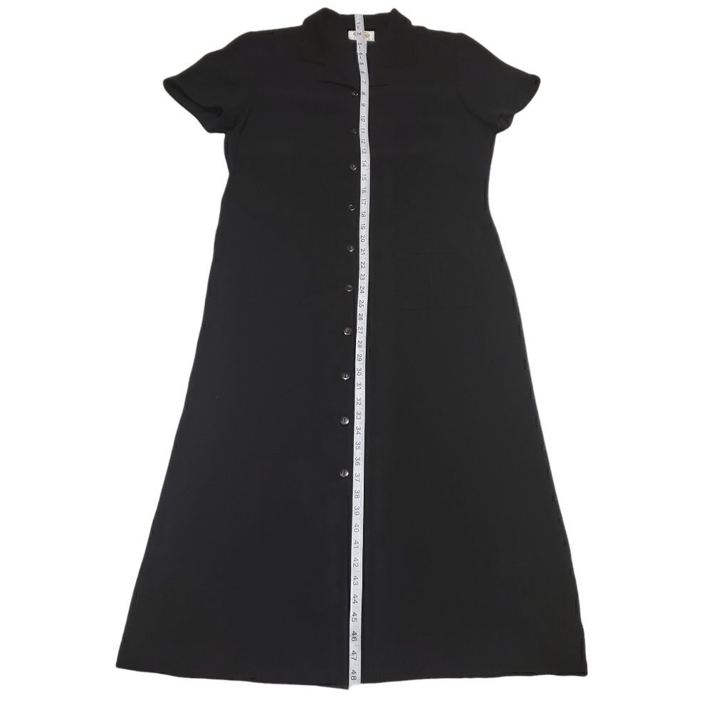 Talbots Black Collared Button Down Dress Size 12 - Picture 11 of 13